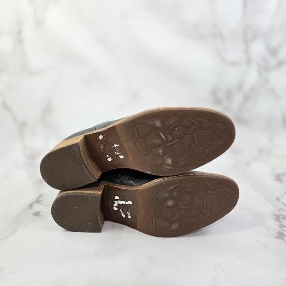 Kork Ease Booties Black 10 Women Mindo Ankle Boots Zip Block Heel Pointed - Picture 7 of 12